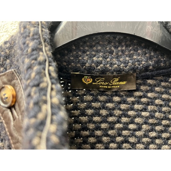 Loro Piana textured knit cashmere leather military jacket blazer cardigan - Picture 5 of 15